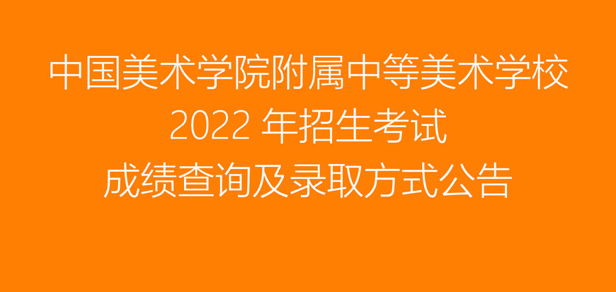 2022年中国美术学院附属中 ...